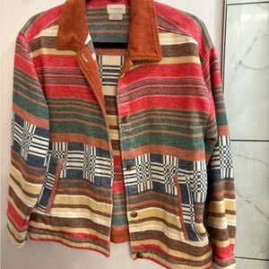 Brixton Striped Corduroy Collar Jacket